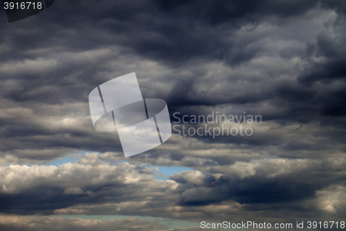 Image of Sky and dark clouds before rain