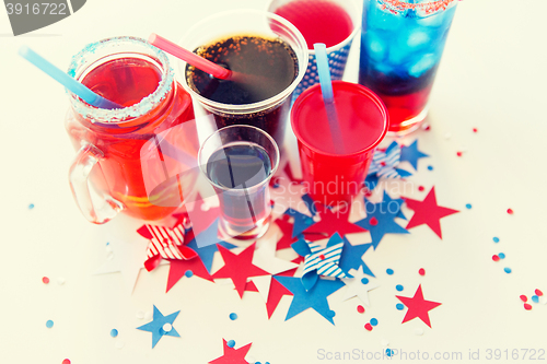 Image of drinks on american independence day party