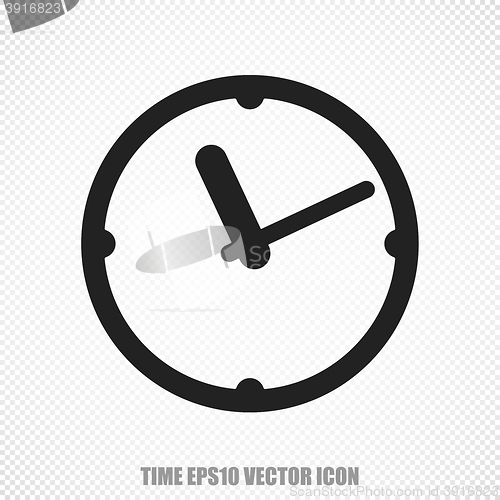 Image of Time vector Clock icon. Modern flat design.