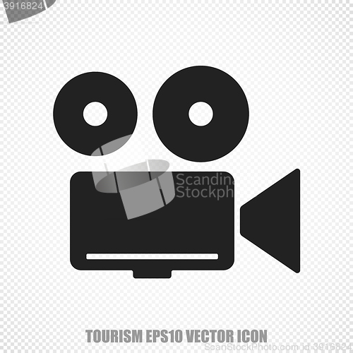 Image of Vacation vector Camera icon. Modern flat design.