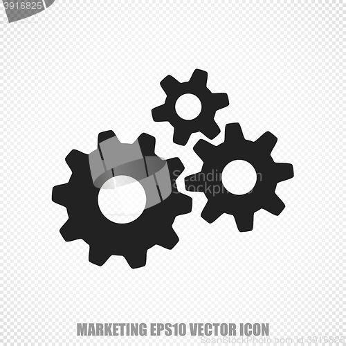 Image of Marketing vector Gears icon. Modern flat design.
