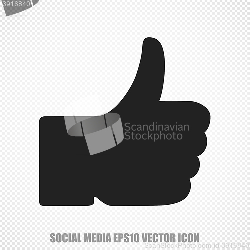 Image of Social media vector Thumb Up icon. Modern flat design.