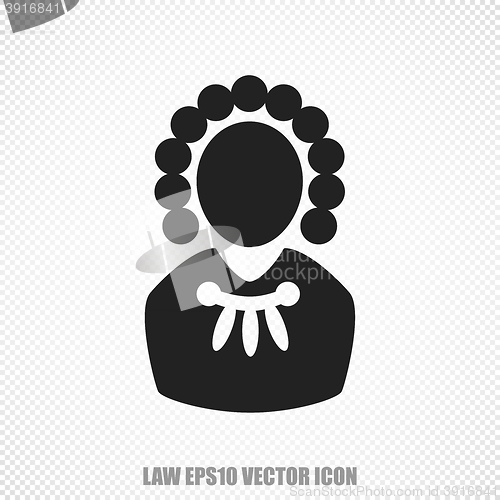 Image of Law vector Judge icon. Modern flat design.