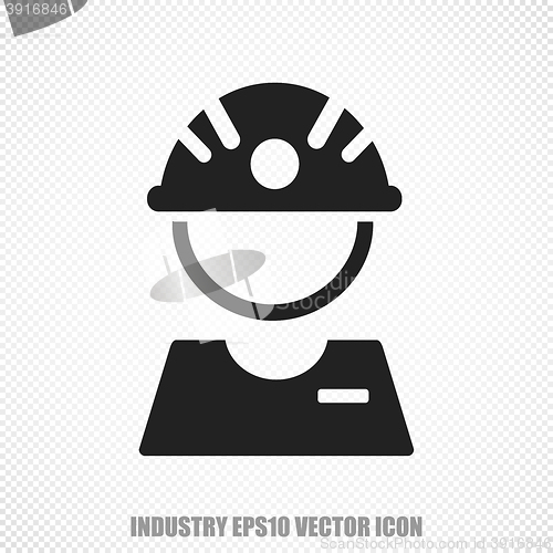 Image of Manufacuring vector Factory Worker icon. Modern flat design.