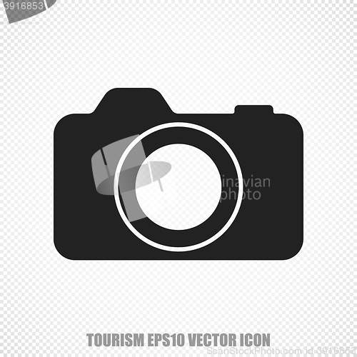 Image of Travel vector Photo Camera icon. Modern flat design.