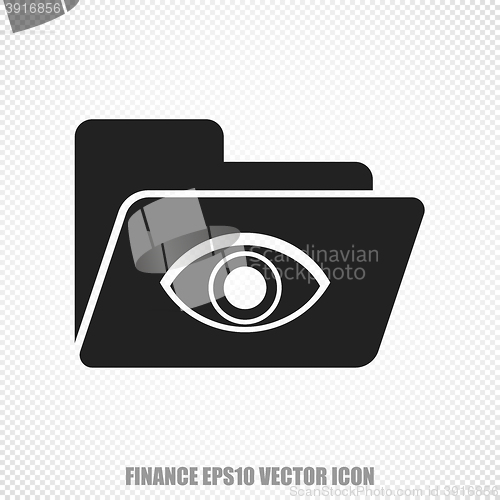Image of Business vector Folder With Eye icon. Modern flat design.