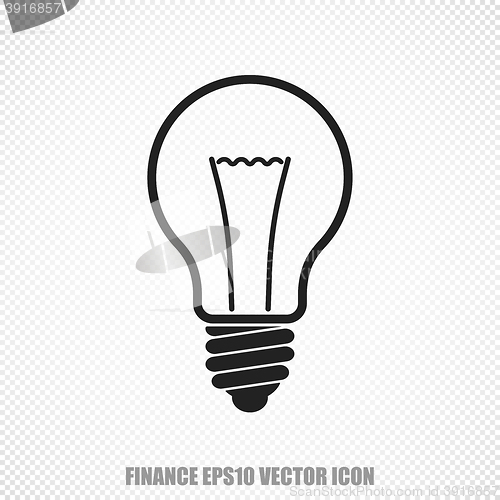 Image of Finance vector Light Bulb icon. Modern flat design.