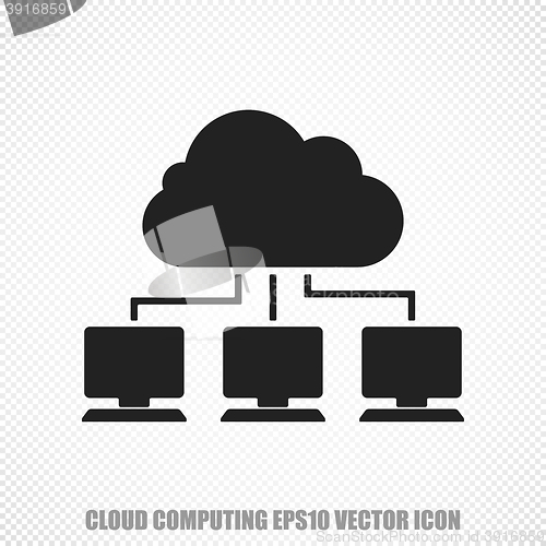 Image of Cloud technology vector Cloud Network icon. Modern flat design.