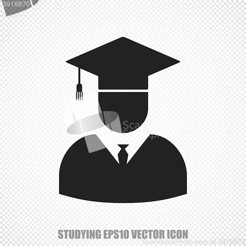 Image of Learning vector Student icon. Modern flat design.