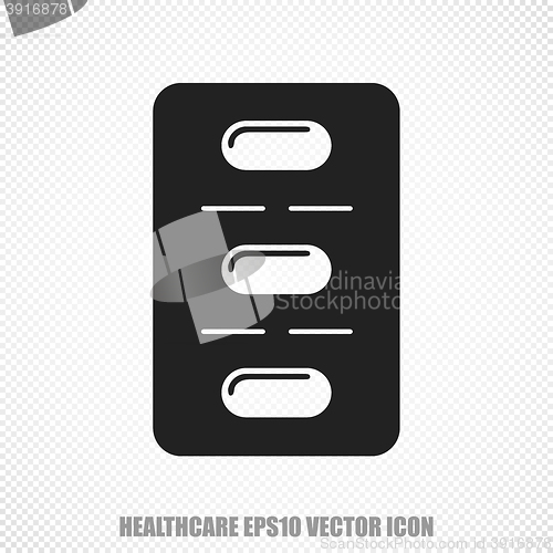 Image of Health vector Pills Blister icon. Modern flat design.