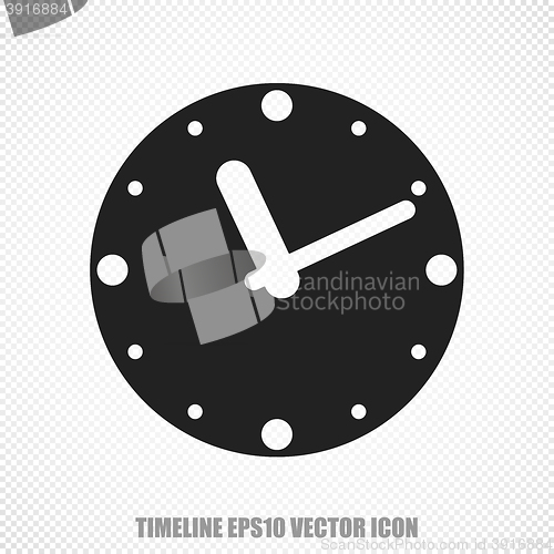 Image of Time vector Clock icon. Modern flat design.