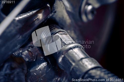 Image of Abstract steel bacgkround closeup photo