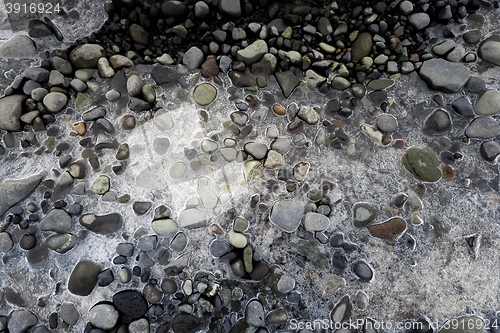 Image of Ice frozen into stones