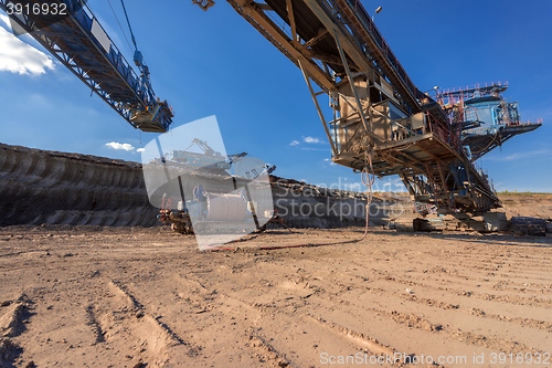 Image of Large excavator machine in the mine