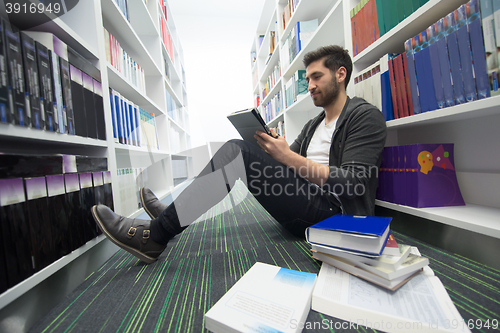 Image of student study  in school library