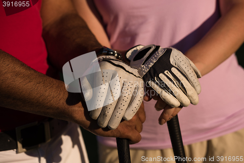 Image of portrait of couple on golf course