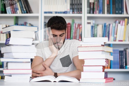 Image of student study  in school library