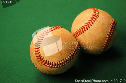 Image of Two baseballs