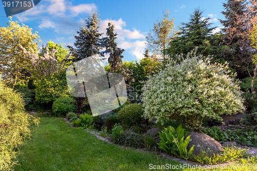 Image of Beautiful spring garden design