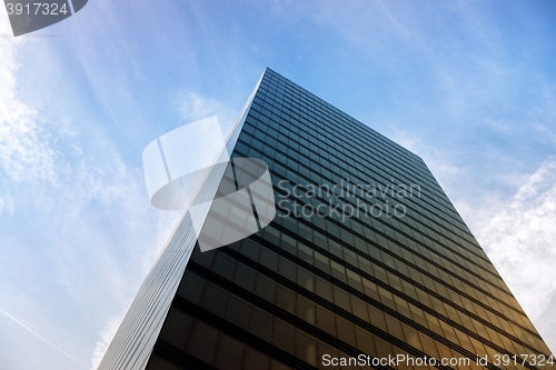 Image of Skyscrapers against blue sky