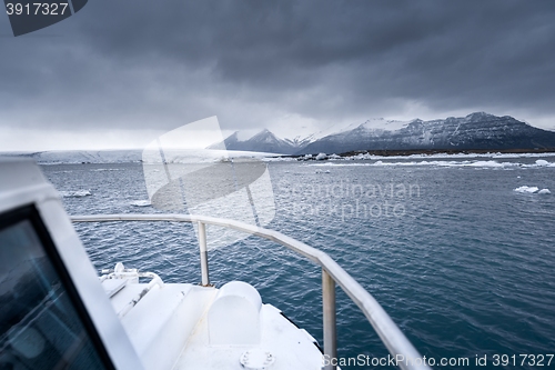 Image of Amphibian boat on lagoon