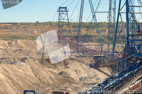 Image of Large excavator machine in the mine