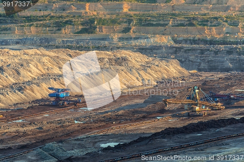 Image of Large excavator machine in the mine