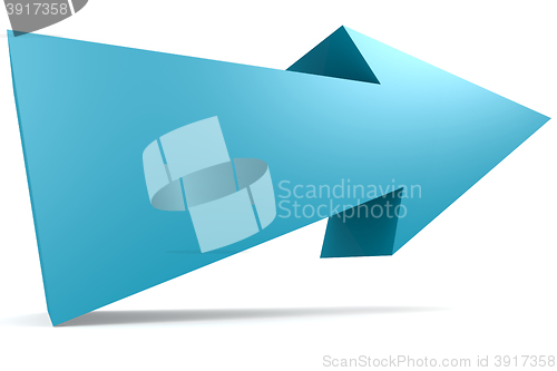 Image of Blue arrow, isolated with white background