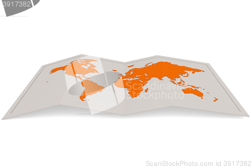 Image of Orange world map