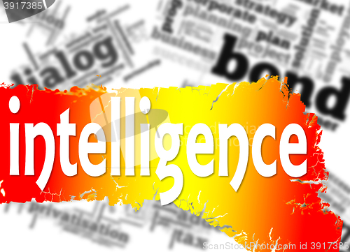 Image of Word cloud with intelligence word