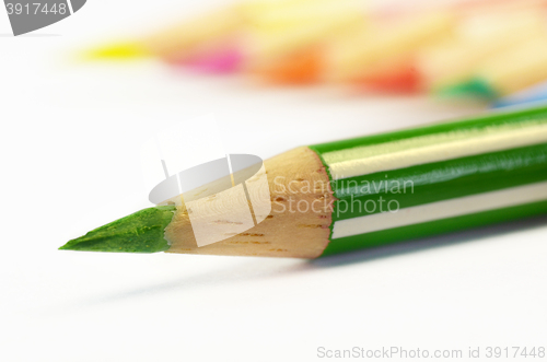 Image of Colored pencils with white background