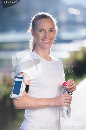 Image of jogging woman portrait