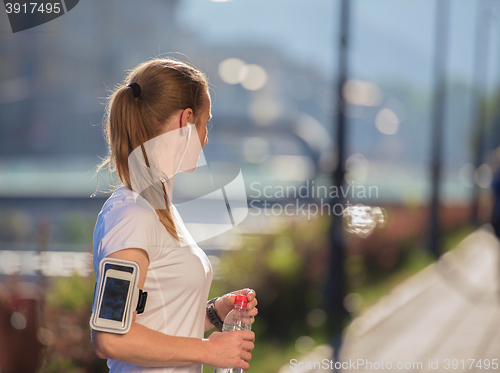 Image of jogging woman portrait