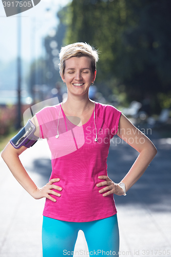 Image of jogging woman portrait