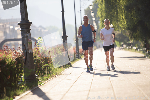 Image of couple jogging
