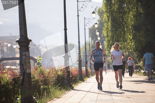 Image of couple jogging