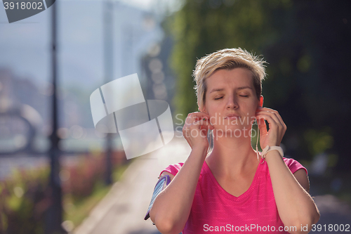 Image of jogging woman portrait