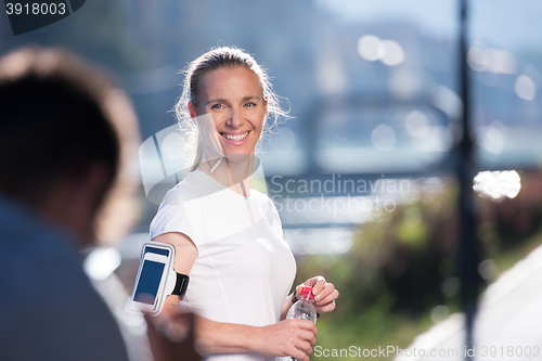 Image of jogging woman portrait