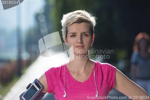 Image of jogging woman portrait