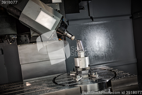 Image of Metalworking CNC milling machine.