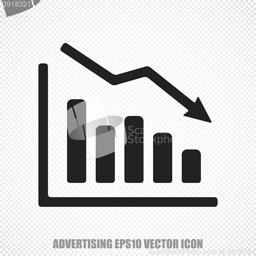 Image of Marketing vector Decline Graph icon. Modern flat design.