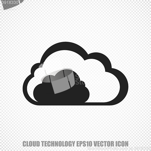Image of Cloud technology vector Cloud icon. Modern flat design.