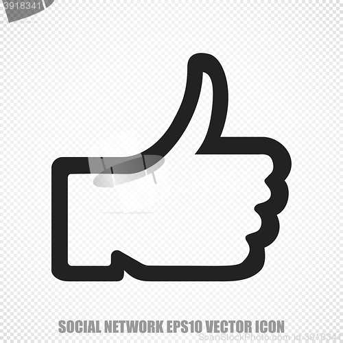 Image of Social media vector Thumb Up icon. Modern flat design.