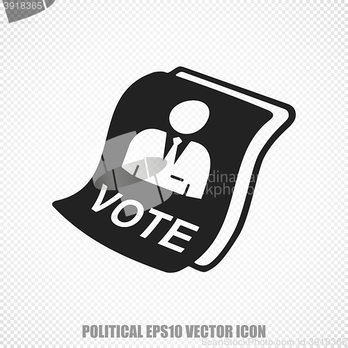 Image of Politics vector Ballot icon. Modern flat design.