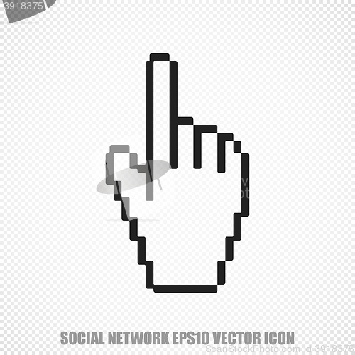 Image of Social media vector Mouse Cursor icon. Modern flat design.