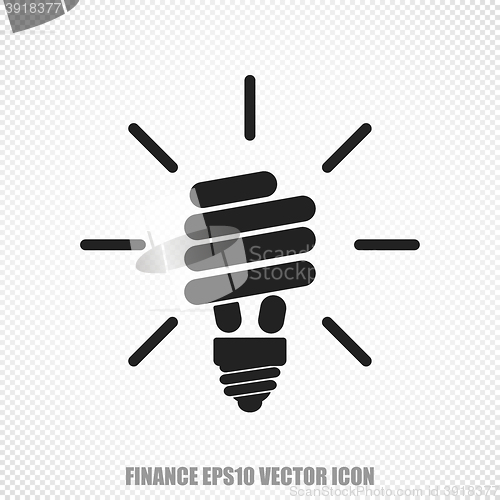 Image of Business vector Energy Saving Lamp icon. Modern flat design.