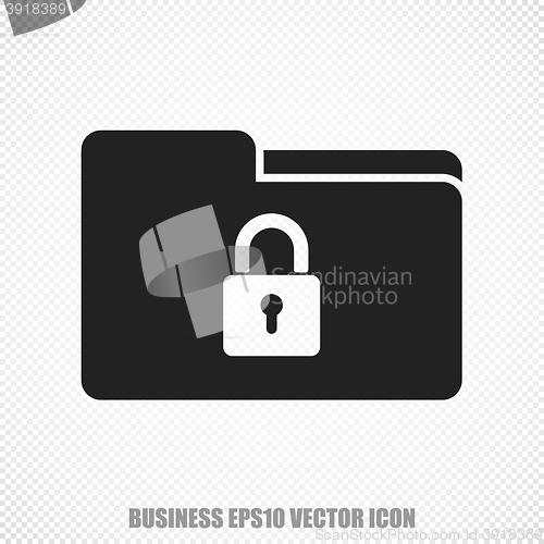 Image of Business vector Folder With Lock icon. Modern flat design.