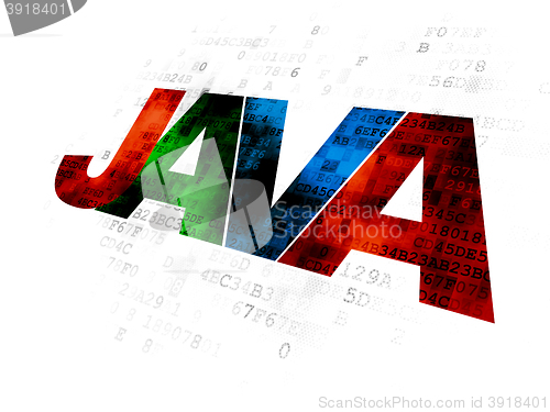 Image of Software concept: Java on Digital background
