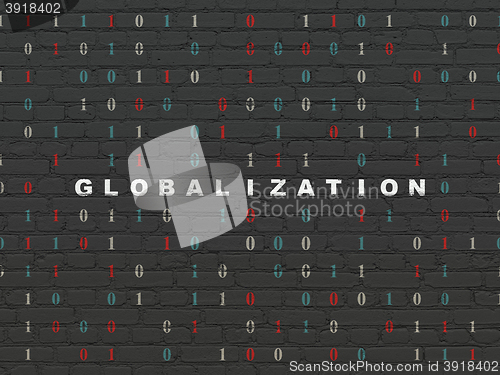 Image of Business concept: Globalization on wall background