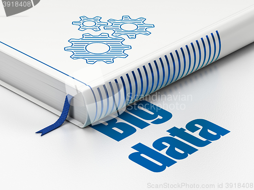 Image of Data concept: book Gears, Big Data on white background